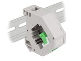 Delock Hutschienenadapter mit Keystone SC Simplex Buchse zu SC Simplex Buchse grün