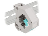 Delock Hutschienenadapter mit Keystone SC Simplex Buchse zu SC Simplex Buchse aqua
