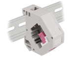 Delock Hutschienenadapter mit Keystone SC Simplex Buchse zu SC Simplex Buchse violett