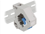 Delock Hutschienenadapter mit Keystone LC Duplex Buchse zu LC Duplex Buchse blau