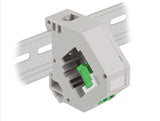 Delock Hutschienenadapter mit Keystone LC Duplex Buchse zu LC Duplex Buchse grün