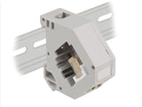 Delock Hutschienenadapter mit Keystone LC Duplex Buchse zu LC Duplex Buchse beige