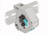 Delock Hutschienenadapter mit Keystone LC Duplex Buchse zu LC Duplex Buchse aqua
