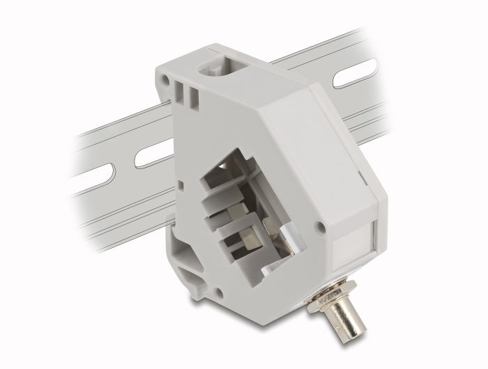 Delock Hutschienenadapter mit Keystone ST Simplex Buchse zu ST Simplex Buchse