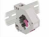 Delock Hutschienenadapter mit Keystone LC Duplex Buchse zu LC Duplex Buchse violett