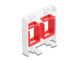 Delock Easy 45 Modul mit zwei Keystone Halterungen 45 x 45 mm, weiß / rot