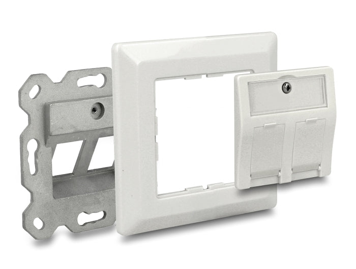 Delock Keystone Anschlussdose 2 Port