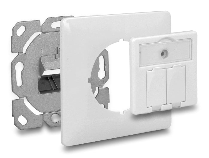 Delock Keystone Anschlussdose 2 Port kompakt