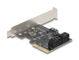 Delock PCI Express x4 Karte zu 5 Port SATA Kontroller - Low Profile Formfaktor