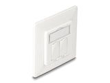 Delock Keystone Anschlussdose 2 Port kompakt