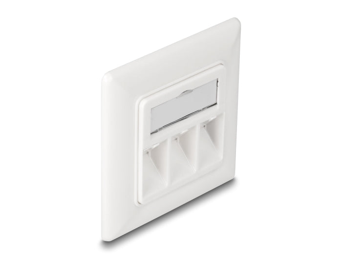 Delock Keystone Anschlussdose 3 Port kompakt