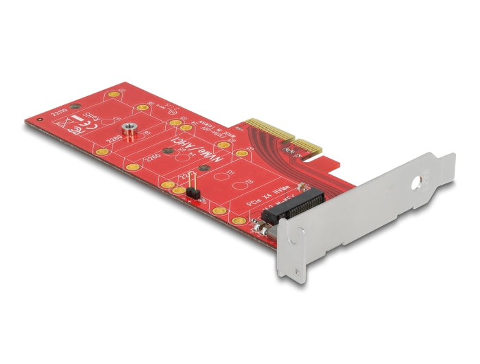 Delock PCI Express x4 Karte > 1 x intern NVMe M.2 Key M 110 mm mit Kühlkörper - Low Profile Formfaktor