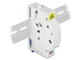 Delock LWL Anschlussdose für Hutschiene 2 x SC Simplex oder LC Duplex