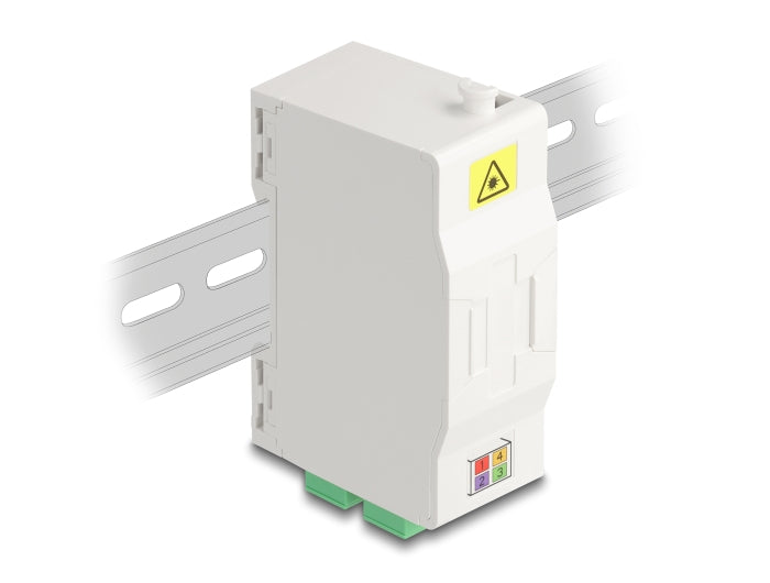 Delock LWL Anschlussdose für Hutschiene mit Spleißhalter und 4 x SC Simplex Kupplung