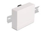 Delock LWL Anschlussdose für Hutschiene 4 x SC Simplex oder LC Duplex weiß