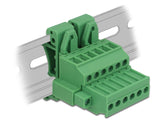 Delock Terminalblock Set für Hutschienen 6 Pin mit Schraubverriegelung