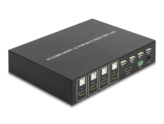 Delock KVM 4 in 1 Multiview Switch 4 x HDMI mit USB 2.0