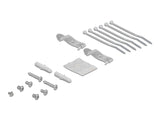 Delock Keystone Patchpanel 6 Port grau