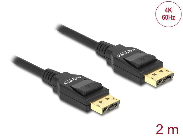 Delock Kabel DisplayPort 1.2 Stecker > DisplayPort Stecker 4K 2 m