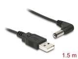 Delock Kabel USB Power > DC 5,5 x 2,1 mm Stecker 90° 1,5 m