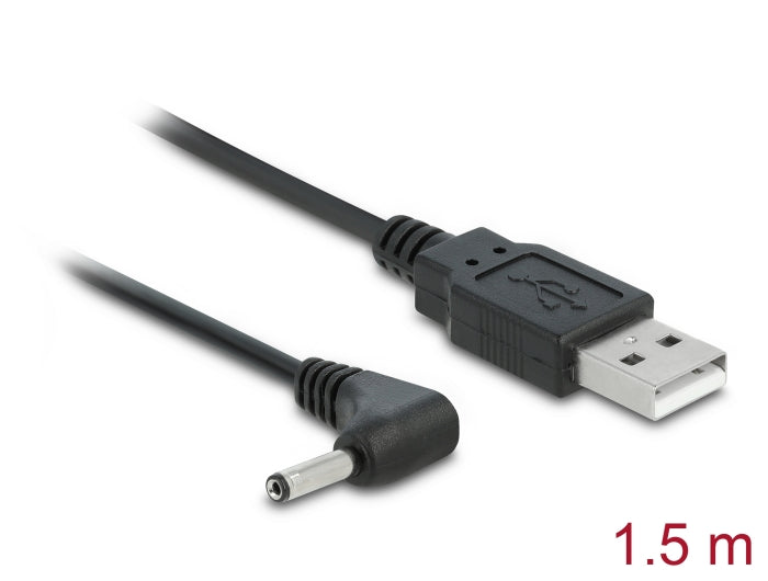 Delock Kabel USB Power > DC 3,5 x 1,35 mm Stecker 90° 1,5 m