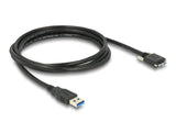 Delock USB 5 Gbps Kabel Typ-A Stecker zu USB 5 Gbps Typ Micro-B Stecker mit Schrauben 2 m