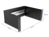 Delock 10″ Hutschienenpanel 2 HE schwarz