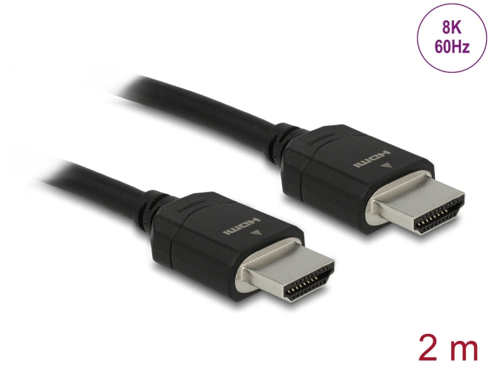 Delock Ultra High Speed HDMI Kabel 48 Gbps 8K 60 Hz schwarz 2 m zertifiziert