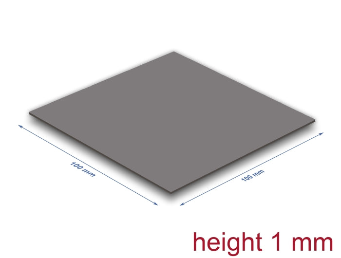Delock Wärmeleitpad 100 x 100 x 1 mm für M.2 Module 3,2 W/mK - Low Oil Bleeding