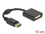 Delock Adapter DisplayPort 1.1 Stecker zu DVI Buchse Passiv schwarz