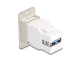 Delock Panel Mount USB 5 Gbps Typ-B Buchse zu USB Typ-A Buchse konisch