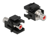 Delock Keystone Modul Cinch Buchse > Cinch Buchse rot / schwarz