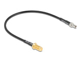 Delock Antennenkabel RP-SMA Buchse zum Einbau zu TS-9 Stecker RG-174 20 cm