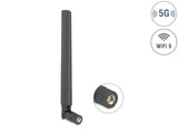 Delock 5G LTE GNSS WiFi 6 Antenne SMA Stecker 0,9 - 4,1 dBi 183 mm omnidirektional mit Kippgelenk schwarz