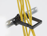 Delock Kabelbügel 70 x 70 mm mit Montageplatte zur Hutschienenbefestigung schwarz