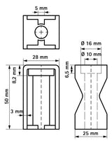 Walraven Kabelhalterung Twistfix PA 24-72 schwarz - für Schiene 35x18 | 6584205