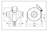 MAICO Rohrventilator  200mm 230V 0,116W ERR 20/1 840cbm/h VA 60°C