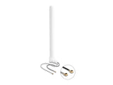 Delock WiFi 6 Doppelantenne 2 x I-PEX Inc., MHF® I Stecker 2 - 5 dBi 17 cm omnidirektional mit Kippgelenk weiß