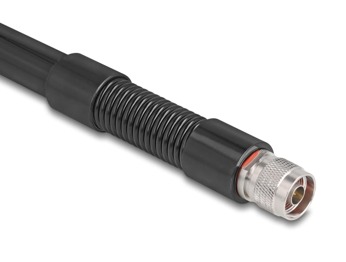Delock WiFi 5,8 GHz Antenne N Stecker 7 dBi omnidirektional mit Stahlfeder schwarz outdoor