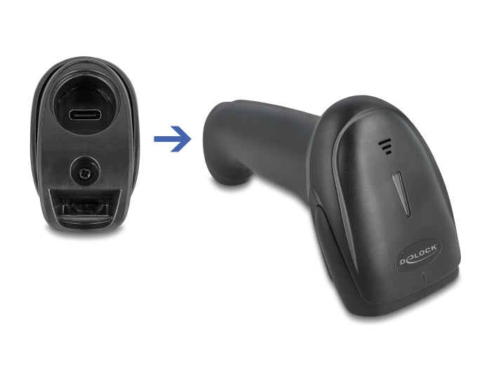 Delock Barcode Scanner 1D und 2D für 2,4 GHz, Bluetooth oder USB Type-C™