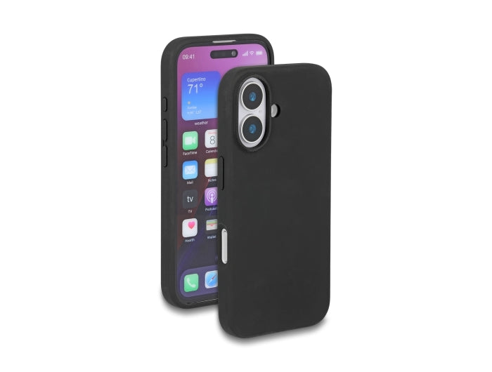 Delock Schutzhülle für iPhone 17 kompatibel mit MagSafe aus Soft-Touch Silikon schwarz