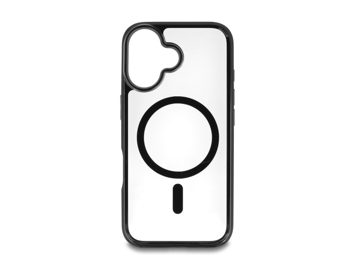 Delock Schutzhülle für iPhone 16 kompatibel mit MagSafe transparent-schwarz