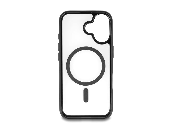 Delock Schutzhülle für iPhone 16 kompatibel mit MagSafe transparent-schwarz