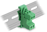 Delock Terminalblock Set für Hutschienen 2 Pin mit Rastermaß 5,08 mm gewinkelt