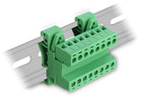 Delock Terminalblock Set für Hutschienen 8 Pin mit Rastermaß 5,08 mm gewinkelt