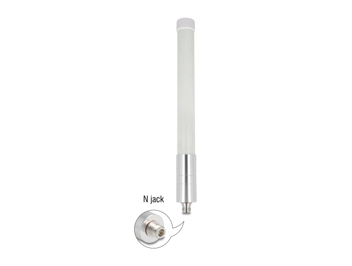 Delock 4G / WiFi 2,4 GHz Antenne N Buchse 3 dBi 33,3 cm omnidirektional starr Wand- und Mastmontage outdoor weiß