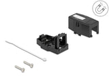Delock Keystone Leergehäuse 1 Port mit magnetischer Unterseite, schwarz
