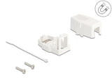 Delock Keystone Leergehäuse 1 Port mit magnetischer Unterseite, weiß