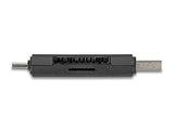 Delock Card Reader USB 5 Gbps USB Type-C™ / Typ-A für SD und Micro SD Speicherkarten schwarz