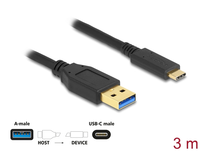 Delock USB 10 Gbps Kabel Typ-A zu USB Type-C™ 3 m